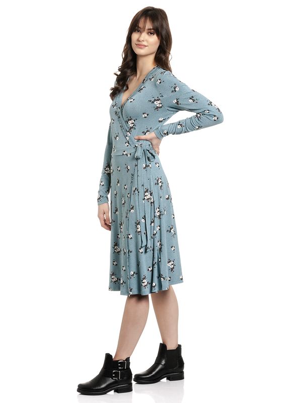 Nastrovje Potsdam Vive Maria Waiting For You Damen Wickelkleid blau allover Fabrikverkauf