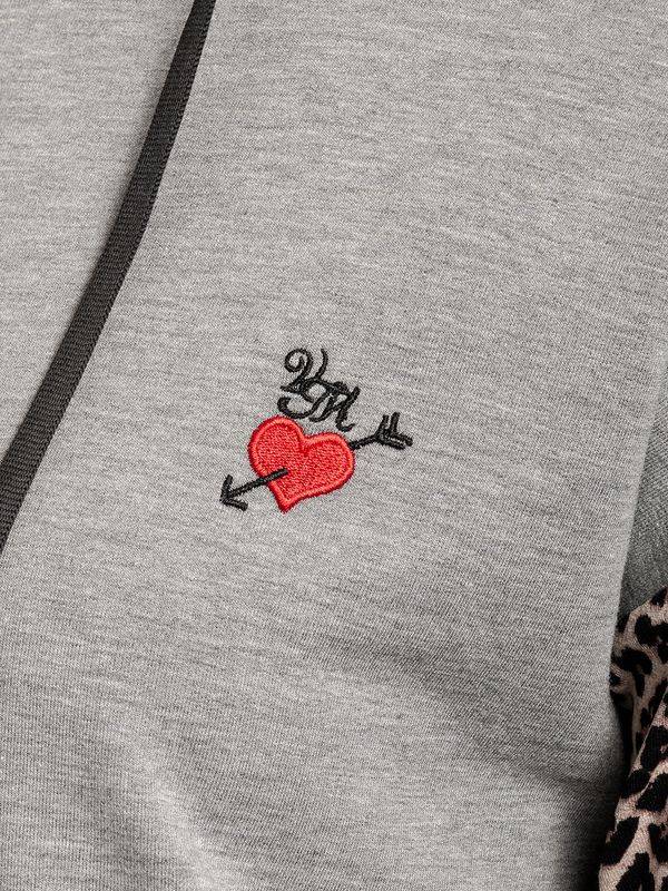 Nastrovje Potsdam Vive Maria Cosy Leo Damen Kapuzenpullover grau meliert/leo allover Fabrik Onlineshop
