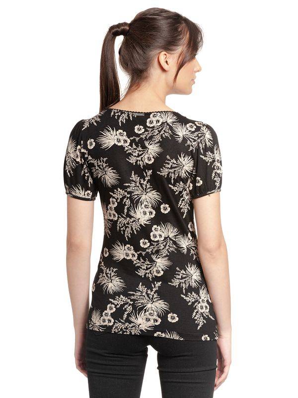 Nastrovje Potsdam Vive Maria Tropical Hawaii Damen T-Shirt schwarz allover Rabatt