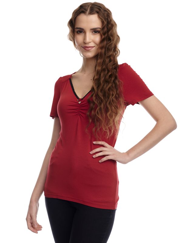 Nastrovje Potsdam Vive Maria Red Lilly Damen T-Shirt rot Blitzangebot
