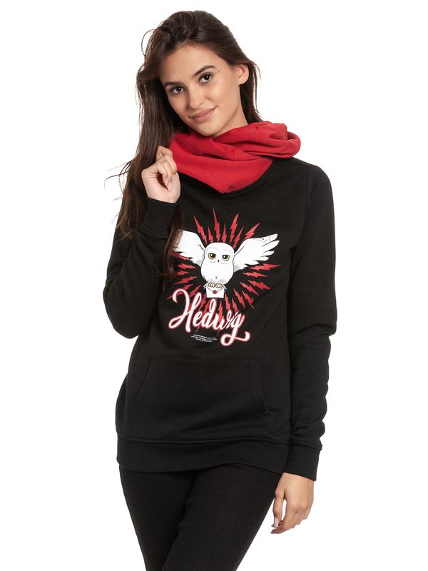 Nastrovje Potsdam Harry Potter Hedwig Arrows Damen Schalkragenpullover schwarz/rot Saisonale Angebote