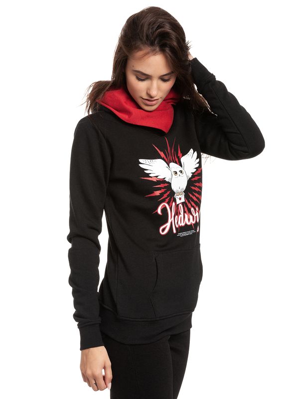 Nastrovje Potsdam Harry Potter Hedwig Arrows Damen Schalkragenpullover schwarz/rot Saisonale Angebote