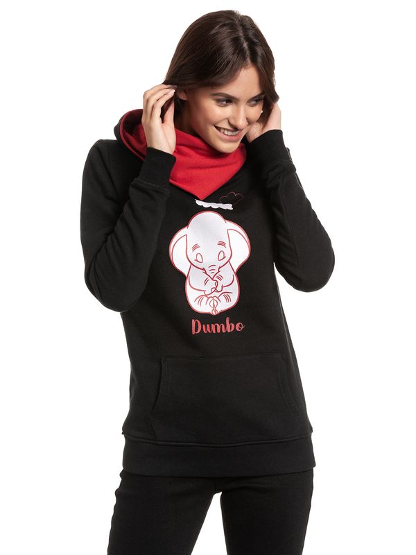 Nastrovje Potsdam Dumbo Sleepy Damen Kapuzensweatshirt schwarz/rot Sonderangebote