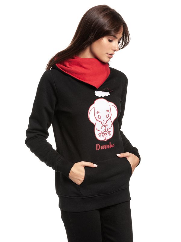 Nastrovje Potsdam Dumbo Sleepy Damen Kapuzensweatshirt schwarz/rot Sonderangebote