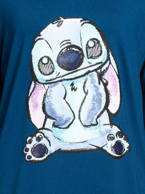 Nastrovje Potsdam Lilo & Stitch Blue Stitch Damen Langarmshirt blau Riesige Ersparnisse