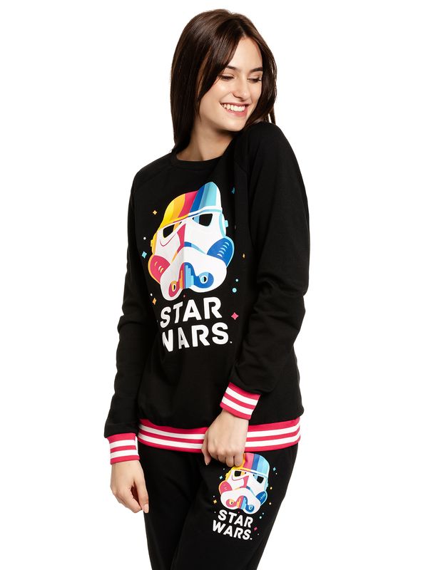 Nastrovje Potsdam Star Wars Stormtrooper Stripes Damen Sweatshirt schwarz VIP-Rabatte