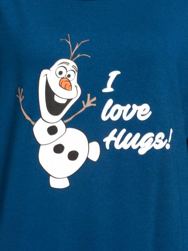 Nastrovje Potsdam Frozen - Die Eiskönigin I Love Hugs Olaf Damen Langarmshirt blau Nur noch ein Tag übrig