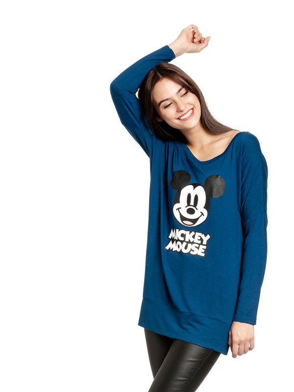 Nastrovje Potsdam Mickey & Minnie Mouse Mickey Mouse Damen Langarmshirt blau Riesige Rabatte