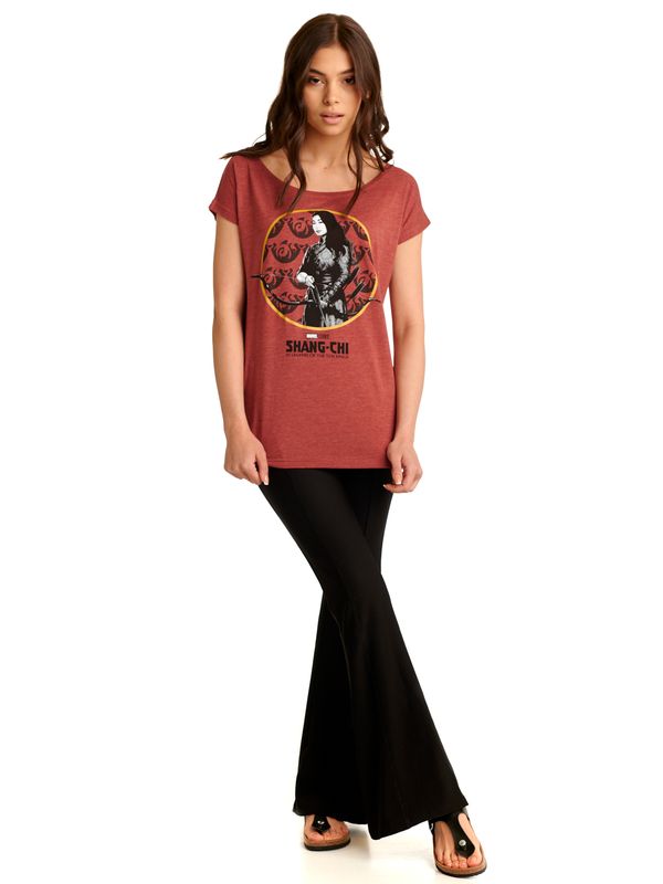 Nastrovje Potsdam Shang-Chi Shang-Chi Katy Damen Loose-Shirt rot meliert Begrenzt auf 3 Tage