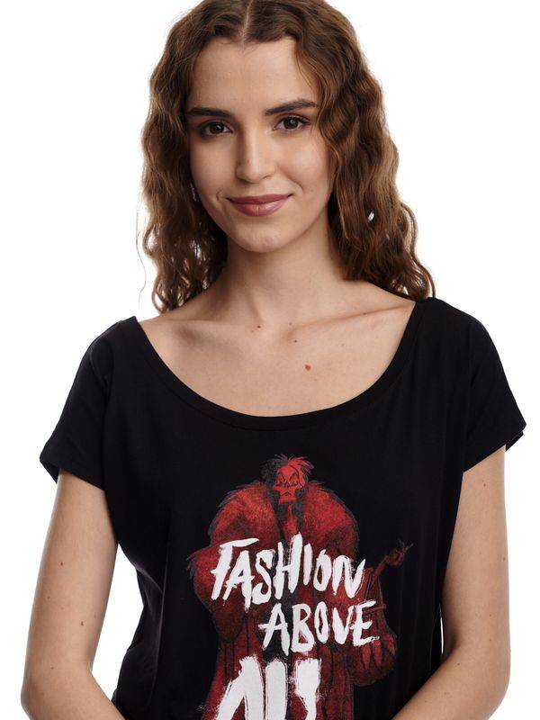 Nastrovje Potsdam Villains Fashion Above All Damen Loose-Shirt schwarz Im Verkauf