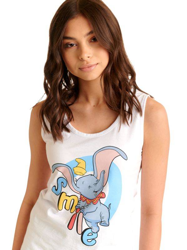 Nastrovje Potsdam Dumbo Smile Damen Tanktop weiss zollfrei