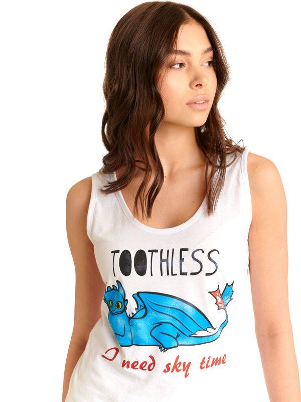 Nastrovje Potsdam Dragons, Drachenzähmen leicht gemacht Toothless Damen Tanktop weiss 50% Rabatt für begrenzte Zeit