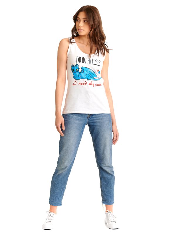 Nastrovje Potsdam Dragons, Drachenzähmen leicht gemacht Toothless Damen Tanktop weiss 50% Rabatt für begrenzte Zeit