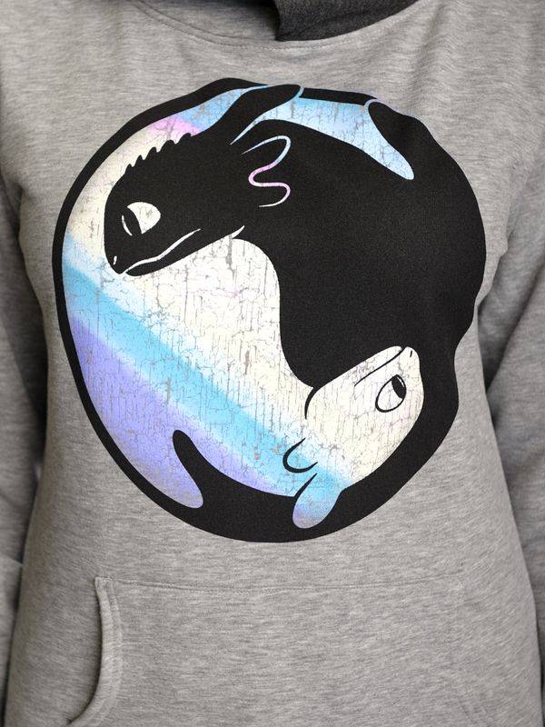 Nastrovje Potsdam Dragons, Drachenzähmen leicht gemacht Night&Light Damen Schalkragenpullover grau meliert 2025
