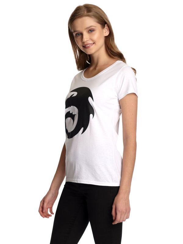 Nastrovje Potsdam Dragons, Drachenzähmen leicht gemacht Symbol Damen T-Shirt weiss Online