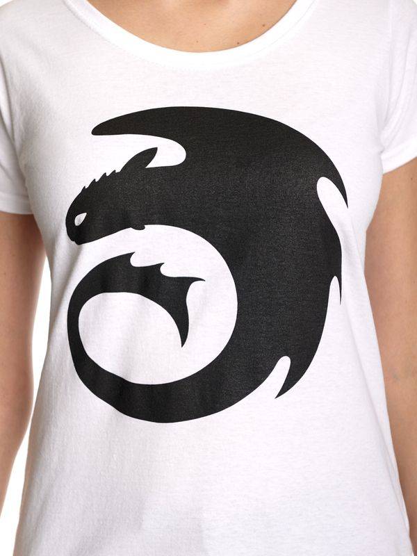 Nastrovje Potsdam Dragons, Drachenzähmen leicht gemacht Symbol Damen T-Shirt weiss Online