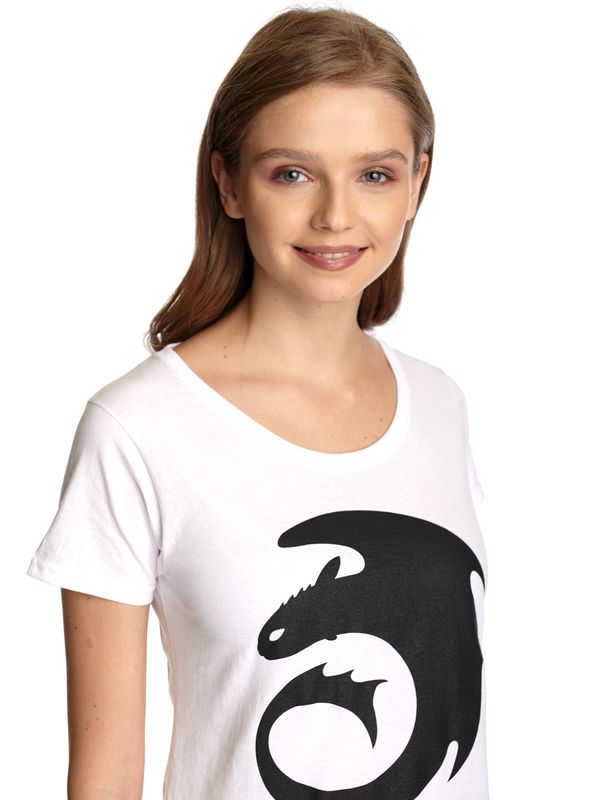 Nastrovje Potsdam Dragons, Drachenzähmen leicht gemacht Symbol Damen T-Shirt weiss Online