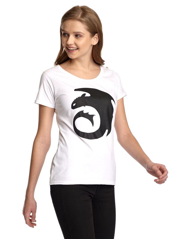 Nastrovje Potsdam Dragons, Drachenzähmen leicht gemacht Symbol Damen T-Shirt weiss Online