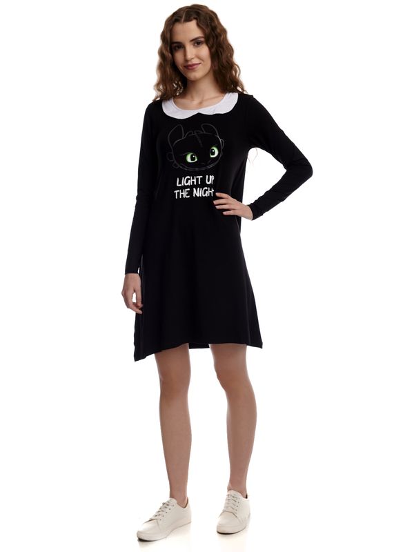 Nastrovje Potsdam Dragons, Drachenzähmen leicht gemacht Light Up Damen Jerseykleid schwarz Outlet