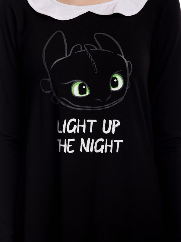 Nastrovje Potsdam Dragons, Drachenzähmen leicht gemacht Light Up Damen Jerseykleid schwarz Outlet