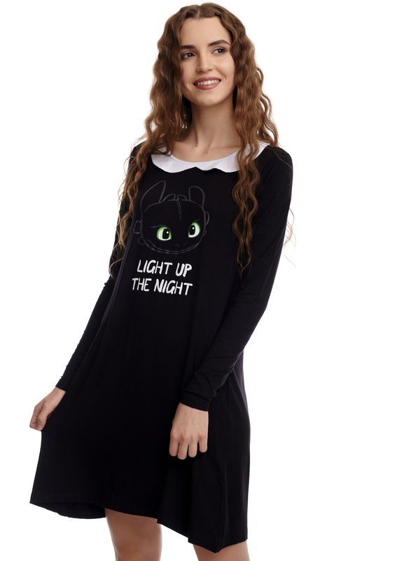 Nastrovje Potsdam Dragons, Drachenzähmen leicht gemacht Light Up Damen Jerseykleid schwarz Outlet