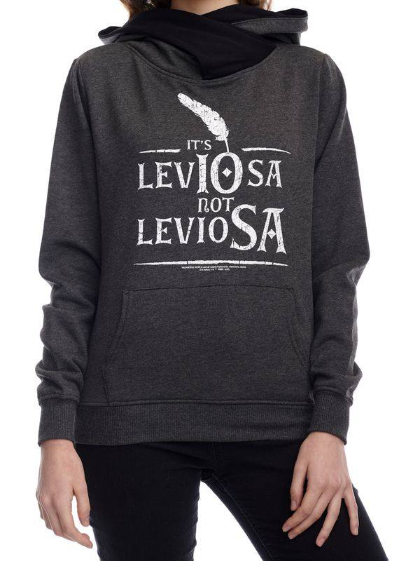 Nastrovje Potsdam Harry Potter Leviosa Damen Schalkragenpullover grau/schwarz Hotsell