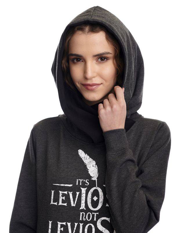 Nastrovje Potsdam Harry Potter Leviosa Damen Schalkragenpullover grau/schwarz Hotsell