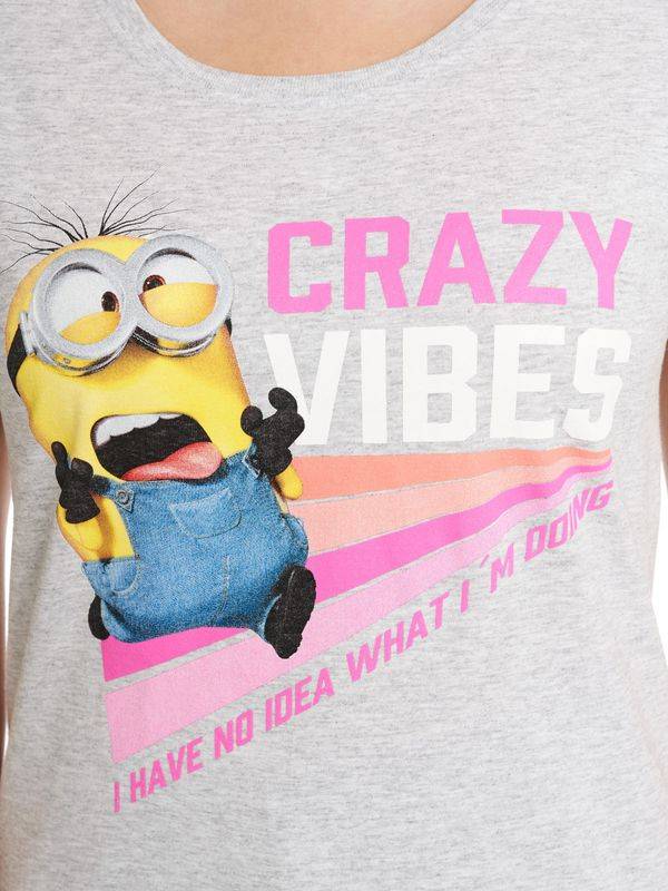 Nastrovje Potsdam Minions No Idea Damen T-Shirt grau meliert Günstiger Verkauf