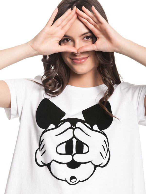 Nastrovje Potsdam Disney Mickey Mouse Hey Mickey Damen T-Shirt weiss Meist gekauft