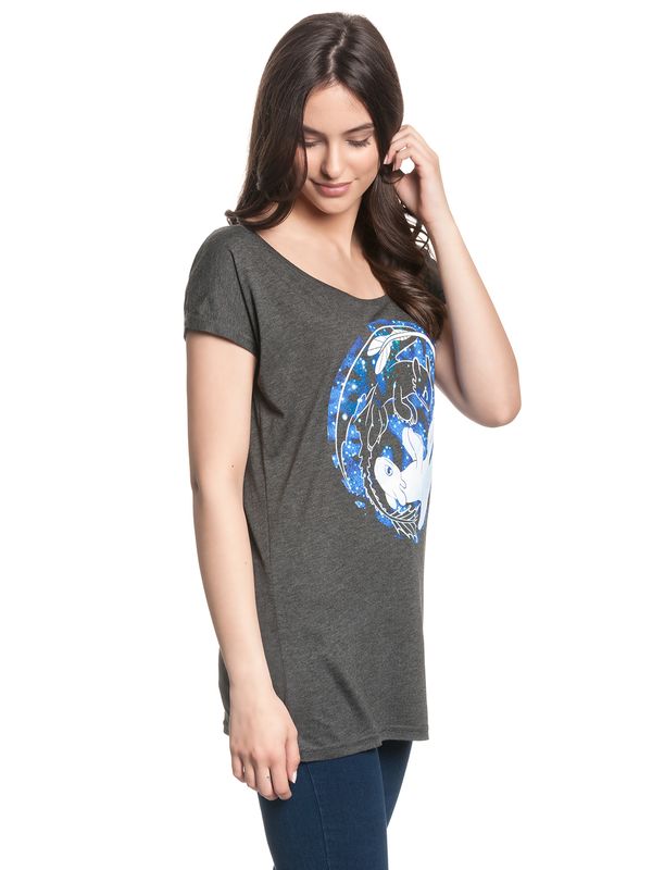 Nastrovje Potsdam Dragons, Drachenzähmen leicht gemacht Night & Light Damen Loose-Shirt dunkelgrau meliert Limitierter Zeitrabatt