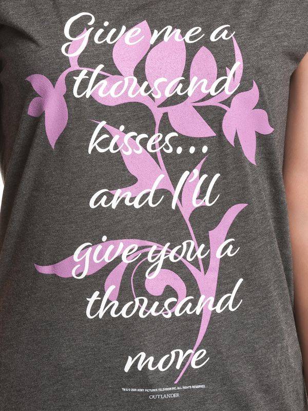 Nastrovje Potsdam Outlander Thousand Kisses Damen Loose-Shirt dunkelgrau meliert Fabrikpreis