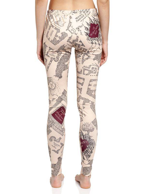 Nastrovje Potsdam Harry Potter Marauders Map Damen Leggings beige/allover Versandkostenfrei