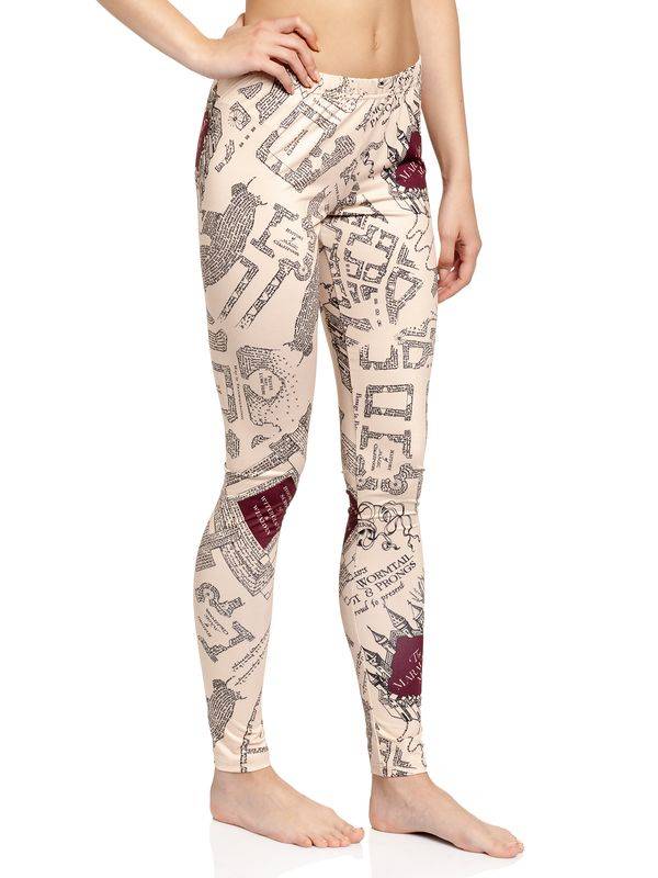 Nastrovje Potsdam Harry Potter Marauders Map Damen Leggings beige/allover Versandkostenfrei