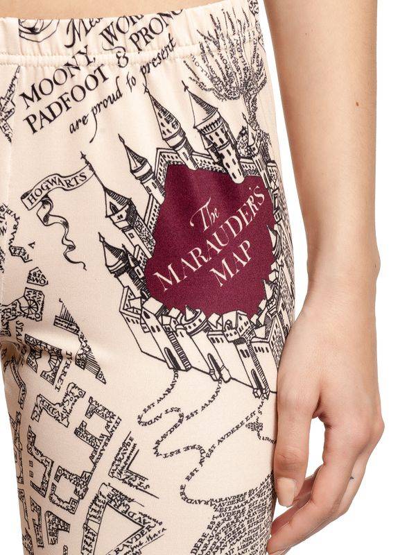 Nastrovje Potsdam Harry Potter Marauders Map Damen Leggings beige/allover Versandkostenfrei