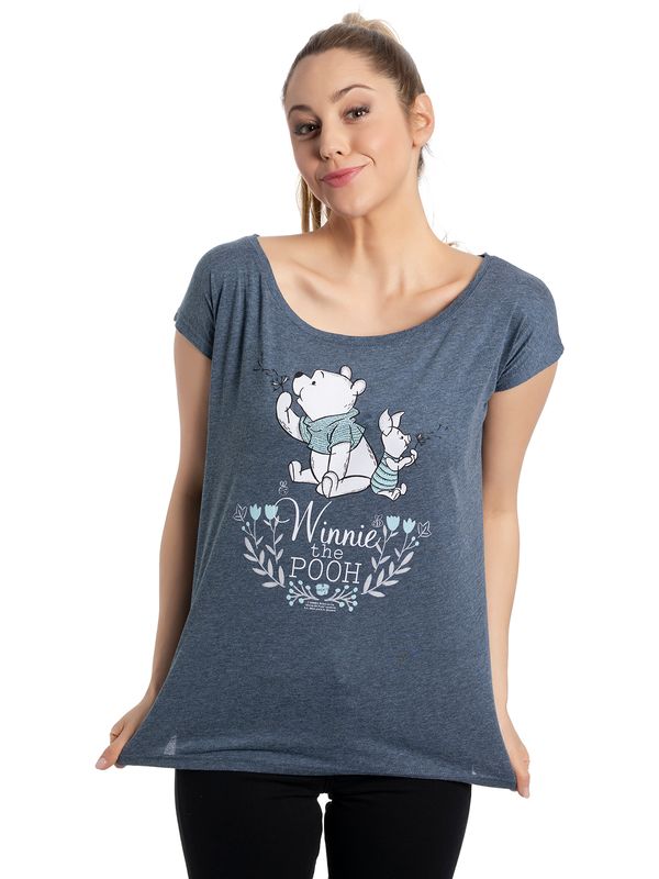 Nastrovje Potsdam Winnie the Pooh Friend Damen Loose-Shirt blau meliert Begrenztes Angebot
