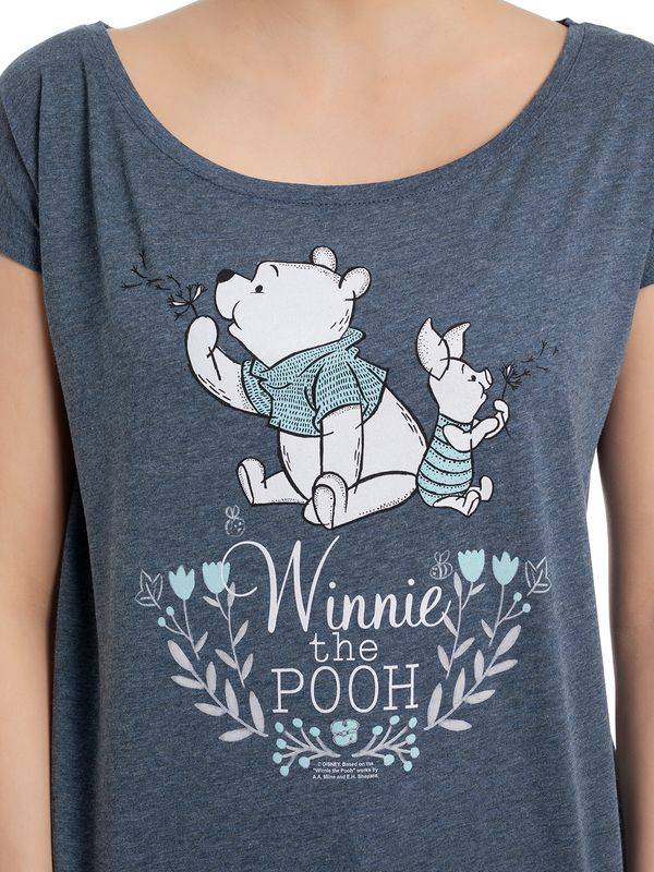 Nastrovje Potsdam Winnie the Pooh Friend Damen Loose-Shirt blau meliert Begrenztes Angebot