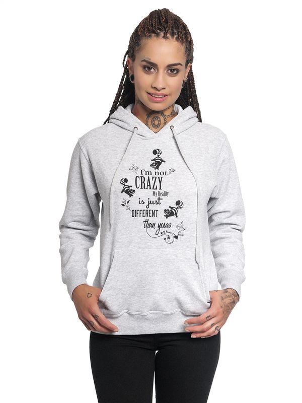 Nastrovje Potsdam Alice im Wunderland I'm Not Crazy Damen Kapuzensweatshirt schwarz