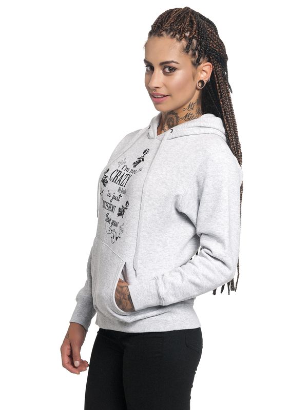 Nastrovje Potsdam Alice im Wunderland I&#039;m Not Crazy Damen Kapuzensweatshirt schwarz Neueste Mode