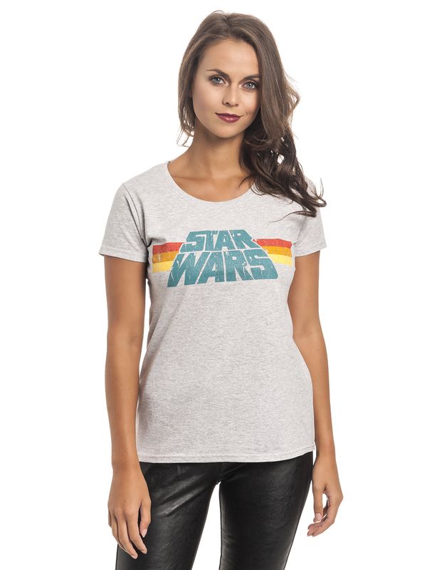 Nastrovje Potsdam Star Wars Vintage 77 Damen T-Shirt grau meliert Online Outlet