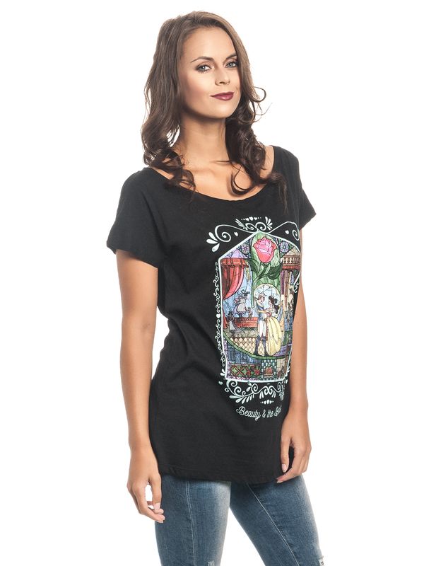 Nastrovje Potsdam Beauty & The Beast Window Damen Loose-Shirt schwarz Zeitlich begrenztes Angebot