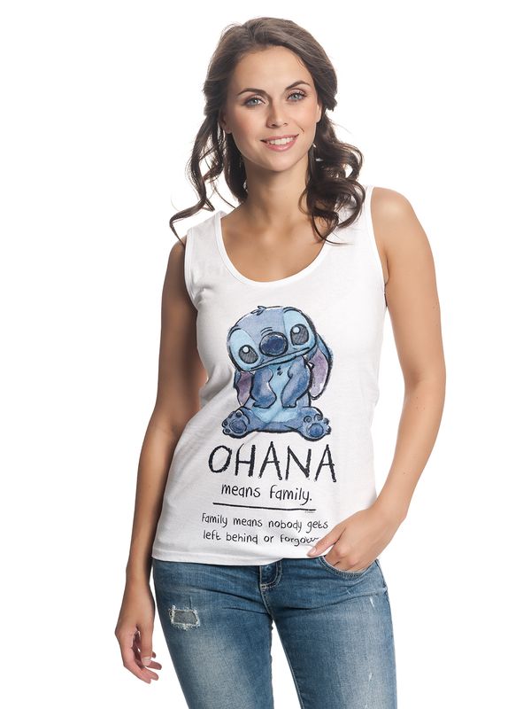 Nastrovje Potsdam Lilo & Stitch Ohana Means Friend Damen Tanktop weiss Exklusive Angebote
