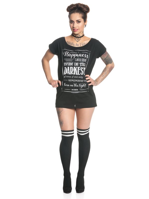 Nastrovje Potsdam Harry Potter Happiness Can Be Found Damen Loose-Shirt schwarz Bestseller