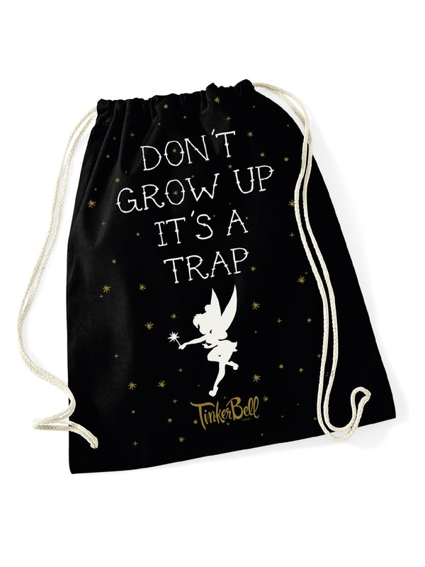 Nastrovje Potsdam Tinkerbell Don&#039;t Grow Up Gymbag schwarz Kauf eins, bekomm eins gratis