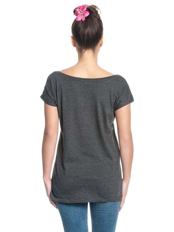 Nastrovje Potsdam Alice im Wunderland I Find Myself in Wonderland Damen Loose-Shirt dunkelgrau meliert VIP-Rabatte
