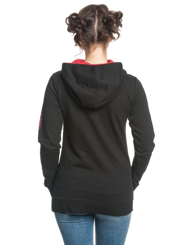 Nastrovje Potsdam The Walking Dead Daryl Portrait Shawl Hoodie Frauen Kapuzenpullover schwarz/rot Tiefpreis