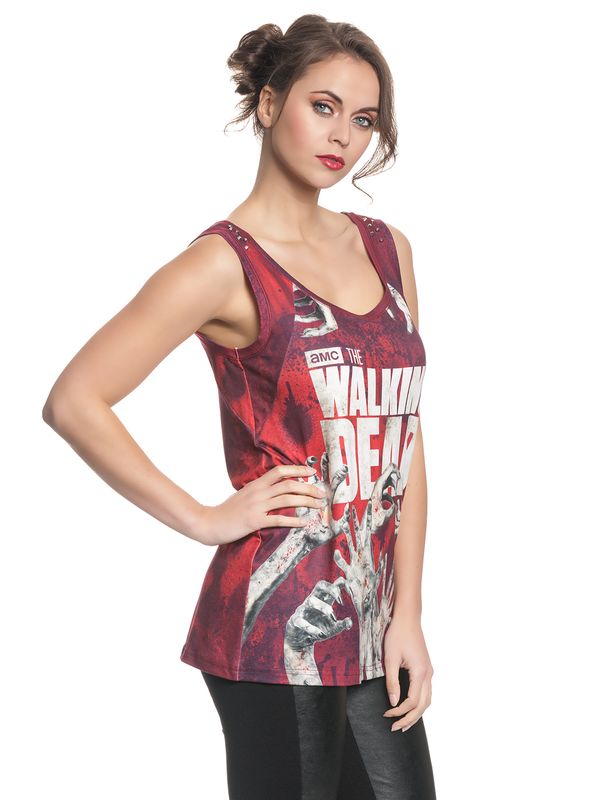Nastrovje Potsdam The Walking Dead Walkers Hands Girl Ärmelloses Damen T-Shirt Allover-Druck Wochenangebot