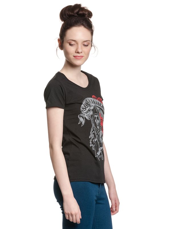 Nastrovje Potsdam Sons of Anarchy Reaper & Roses Girl T-shirt black Letzte 3 Tage