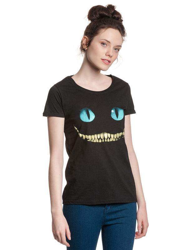 Nastrovje Potsdam Alice im Wunderland Smile Damen T-Shirt schwarz JETZT KAUFEN