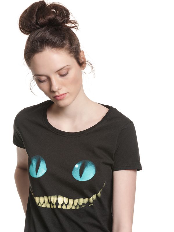 Nastrovje Potsdam Alice im Wunderland Smile Damen T-Shirt schwarz JETZT KAUFEN