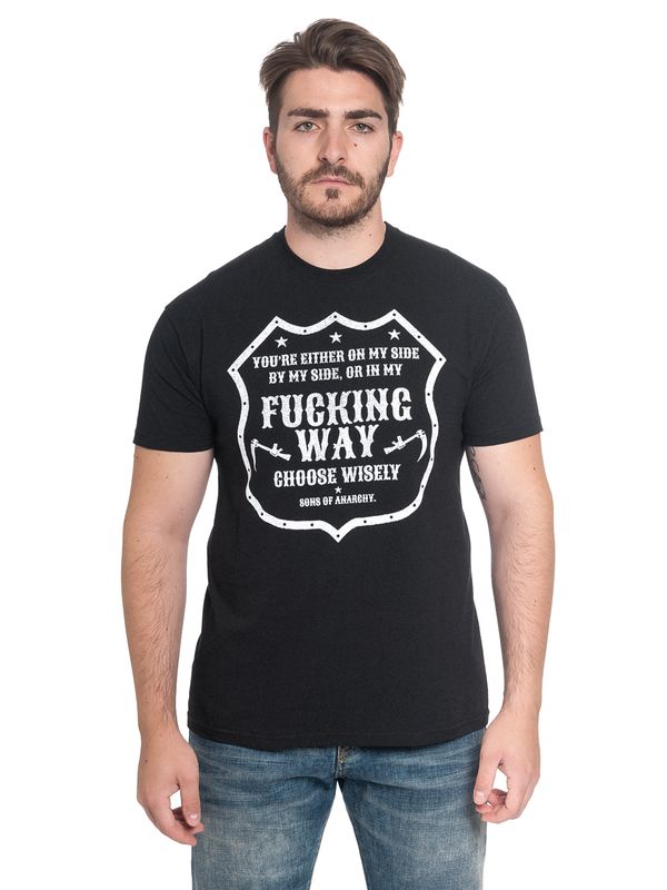 Nastrovje Potsdam Sons of Anarchy Fucking Way Frame Herren T-Shirt Schwarz Neueste Stile